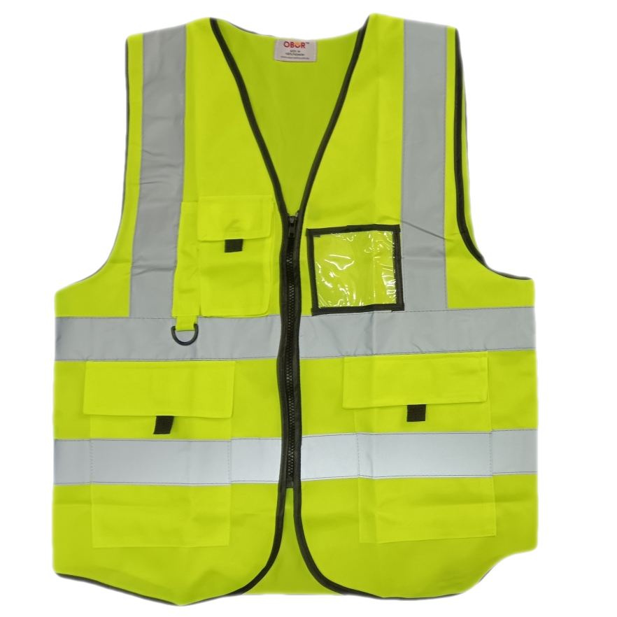 FP11G Safety Vest Pocket Lime Green