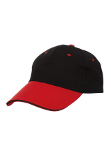 Cap Cotton Brush Black Red