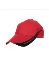 Cap Cotton Brush Red Black