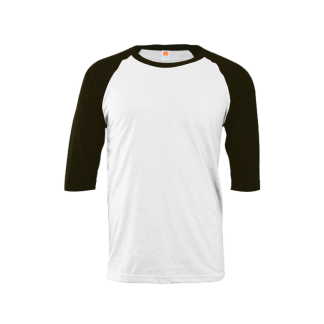 Raglan T Shirt White Black