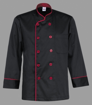 Chef Uniform Black Maroon